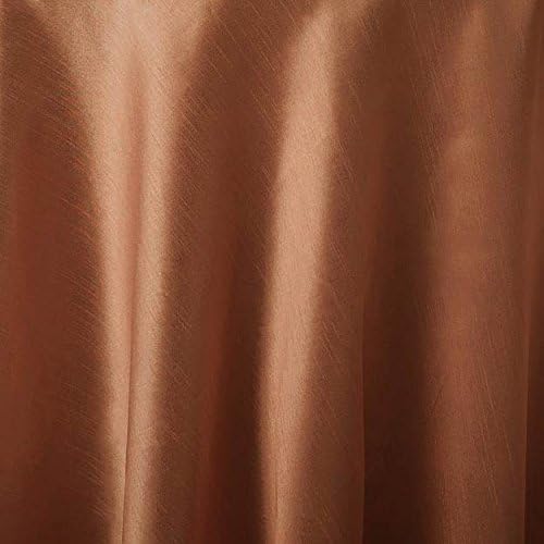 Bright Settings 70 Inch Round Tablecloth, Supernova Shantung, Copper