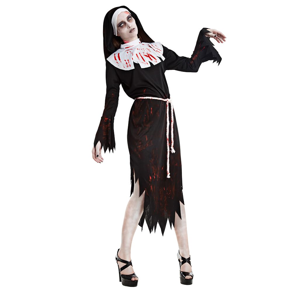 Boland 79258 Adult Zombie Nun Costume, Multi-Coloured, S