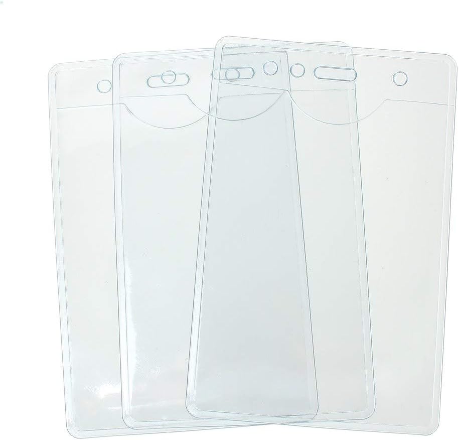 CKB LTD 10x Event A7 Clear Vertical Portrait ID Badge Card Plastic Pass Holder Plastic Pouches 8cm x 12.5cm (10 Pack) - Image 5
