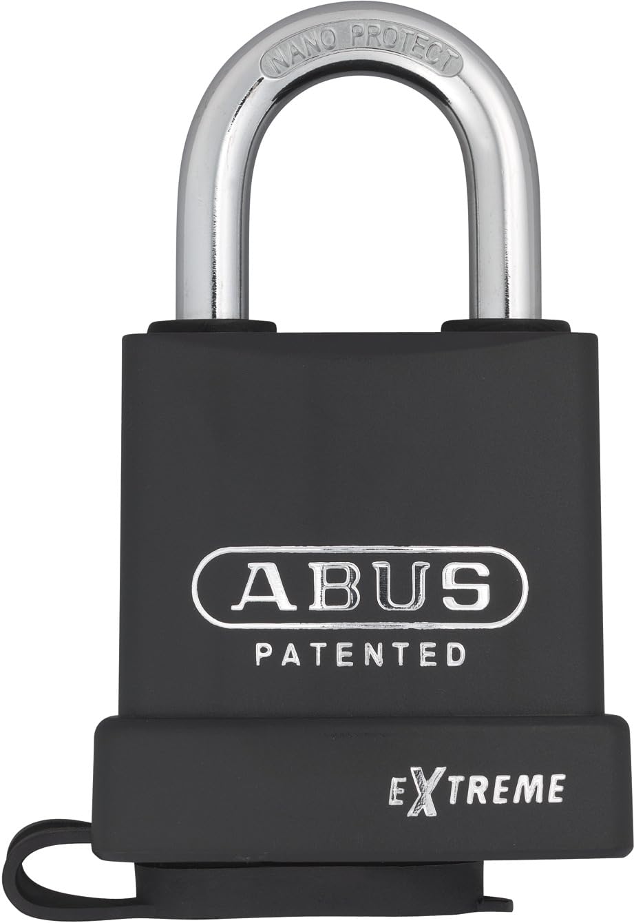 ABUS Padlock Extreme 83WP/53 - Weatherproof - with Interchangeable Shackle - Hardened Special Steel - ABUS Security Level 8 - Black