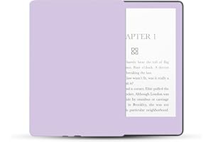 MightySkins Skin Compatible with �鶹�� Kindle Paperwhite 5 6.8-inch 11th Gen (2021) Full Wrap - Solid Lilac | Protective, Du