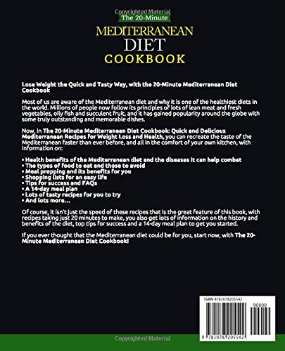 [- The 20-Minute Mediterranean Diet Cookbook: Quick and Delicious Mediterranean Recipes for Weight 