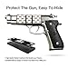 leeken Gun Magnet Mount with 3M Tape & Holster- Multi Angle Adjustable Design Never Damage car or Desk-Rubber Coated 43 Lbs Rated -Concealed Holder for Handgun,fit for All Surface