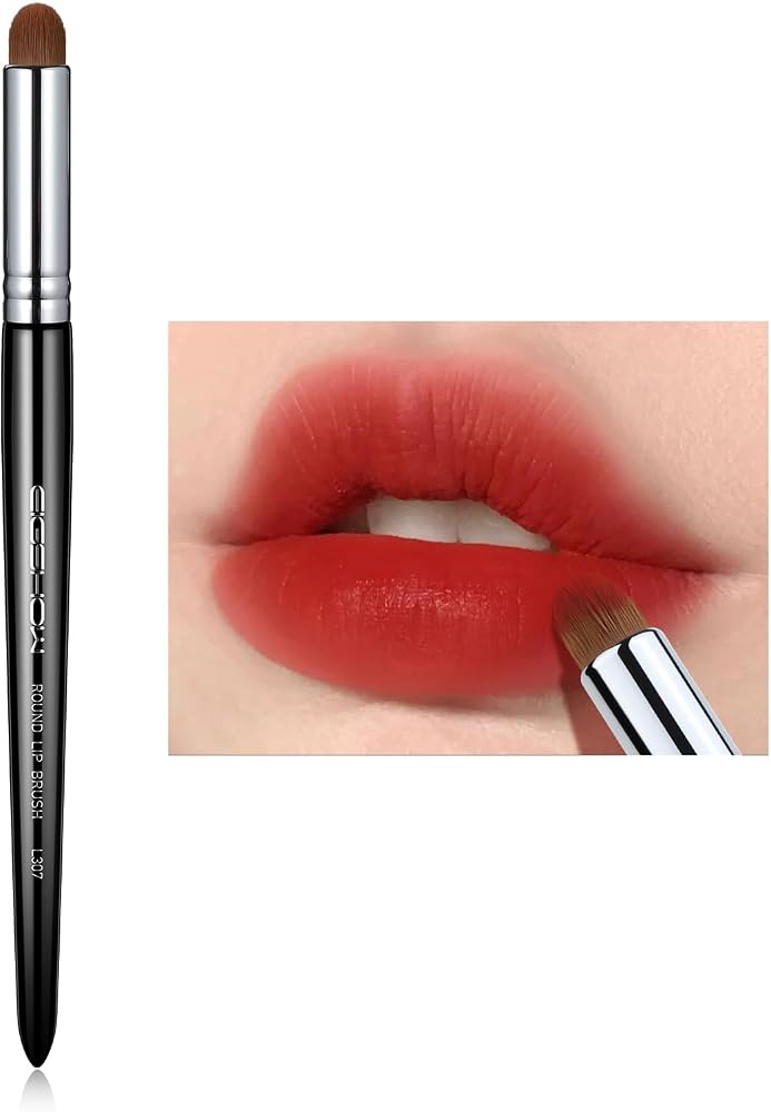 Lip Brush, EIGSHOW Lip Smudge Brush Round head for Gloss Lipstick, Multi-purpose Makeup Blending Applicator, Reusable (L307)