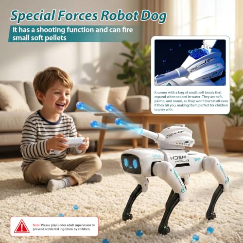 Robot Dog Toys for Kids, Remote Control & App Controls with USB C Charing | Programming Function, Singing Dancing Interactive Pet with Stories, Rechargeable RC Robotic Dog Gifts for Boys Girls Age 3-12