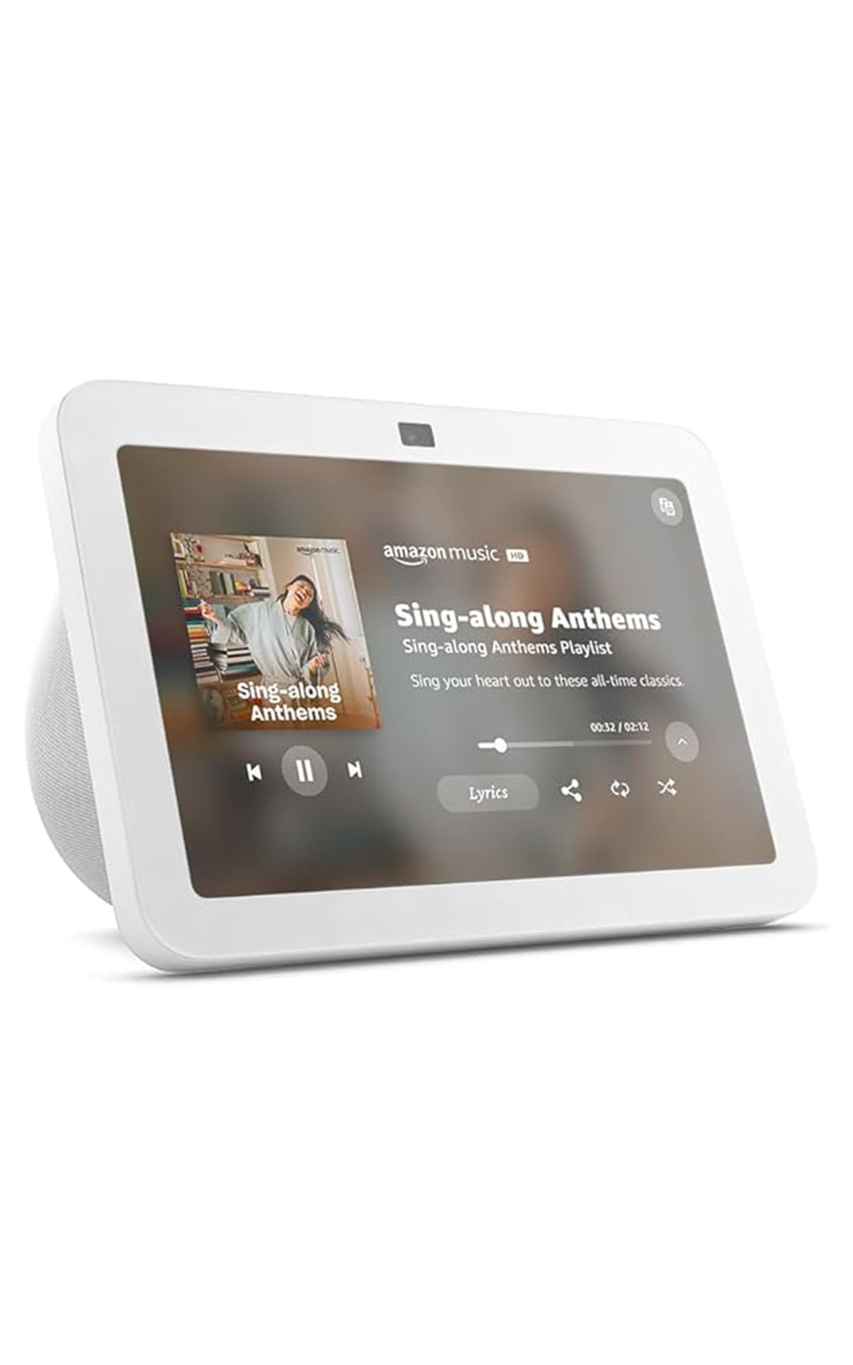 Amazon Echo Show 8 (newest model), With Spatial Audio, Smart Home Hub, and Alexa, Glacier White