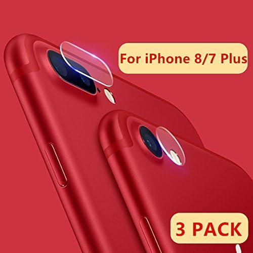 Cascia iPhone 8/7 Plus Camera Lens Protector,3 PACK,Super Clear Ultra HD Back Camera Lens Tempered Glass Screen Cover Film Shield for Apple iPhone 8 Plus/iPhone 7 Plus