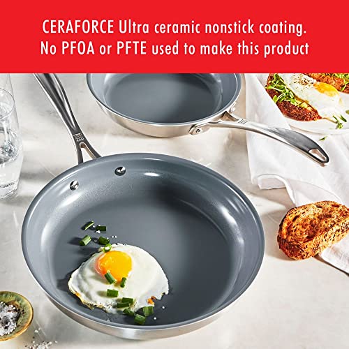 ZWILLING Spirit 3ply 10pc Stainless Steel Ceramic Nonstick Pots and