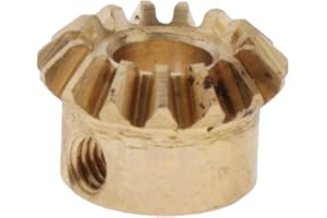 HARILLA LoveinDIY 0.8 Modulus Brass/Steel Bevel Gear 15 3 To 6mm Diameter Hole, 5mm Hole Brass