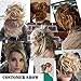 Tousled Updo Messy Bun Hair Piece Scrunchies Synthetic Wavy Bun Extensions Rubber Band Elastic Scrunchie Chignon Instant Ponytail Hairpiece for Women #30T4 Dark Auburn & Medium Brown