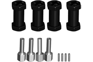 Fineonly 12mm RC Wheel Spacers 4pcs RC hex Extension Aluminum 25mm Offset Extension for 1/10 Crawler Truck