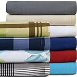 Bare Home Flannel Sheet Set 100% Cotton, Velvety Soft Heavyweight - Double Brushed Flannel - Deep Pocket (Twin XL, White)