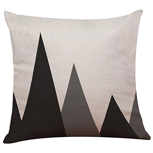 image for MIARHB Fashion Black & White Pillow Caese Cotton Linen Throw Cushion C