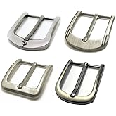 SKYZONAL 4PCS Prong Pin Belt Buckle Buckles Square Replacement Buckle Leather Craft 1-1/2inch (40mm)