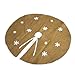 Imperial Home Christmas Tree Skirt, Rustic Christmas Tree Stand Cover, Home Decoration, Holiday Party Decor, Xmas Tree Decorations, Burlap, Snowflake Design, 36