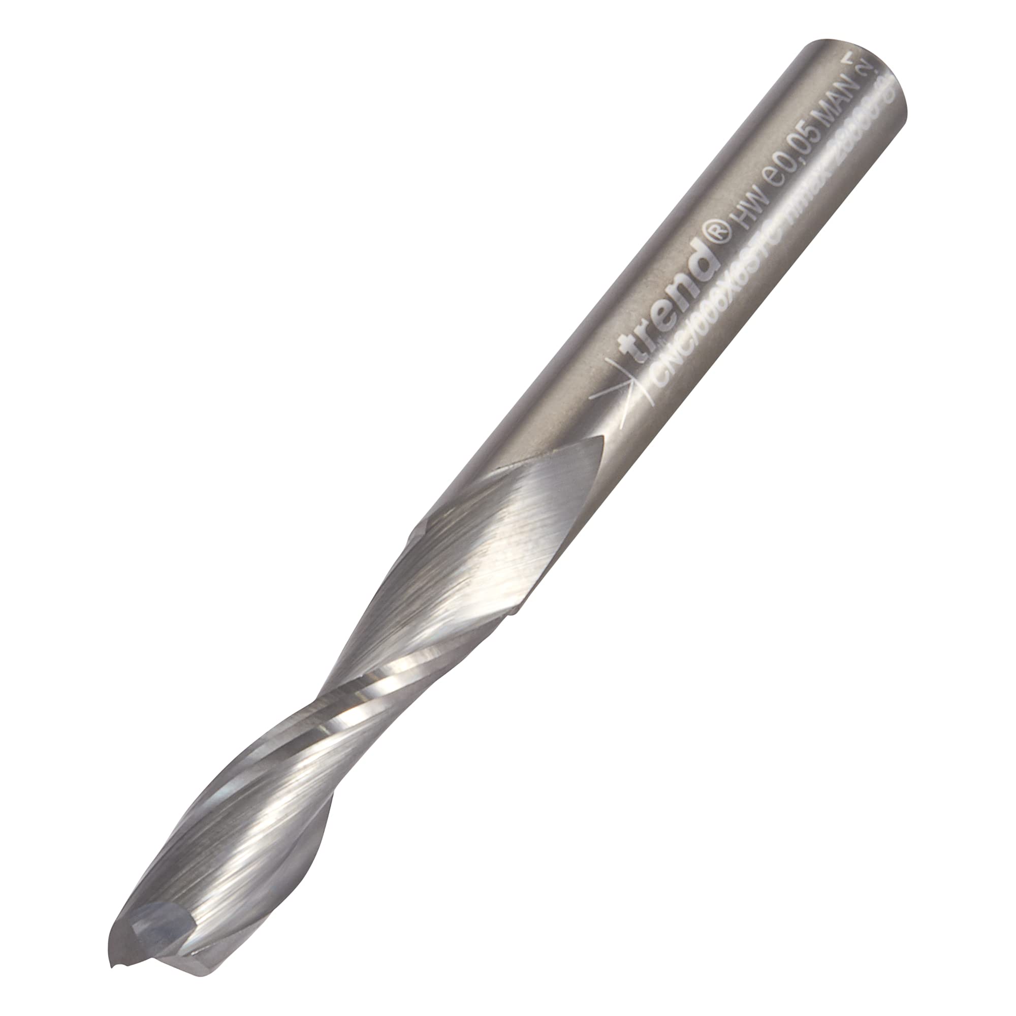 Trend CNC Spiral Up-Cut CNC Router Cutter, 6mm Shank, 6mm Cut Diameter & 25mm Cut Length, Solid Tungsten Carbide, CNC/006X6STC