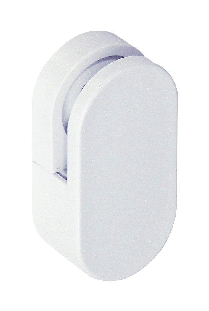 Hewi 477.01.100 99 Mirror Holder 2 Pieces Mirrors 6 mm Concealed Screw 30 x 60 x 18 mm Polyamide 477.01.100 Pure White