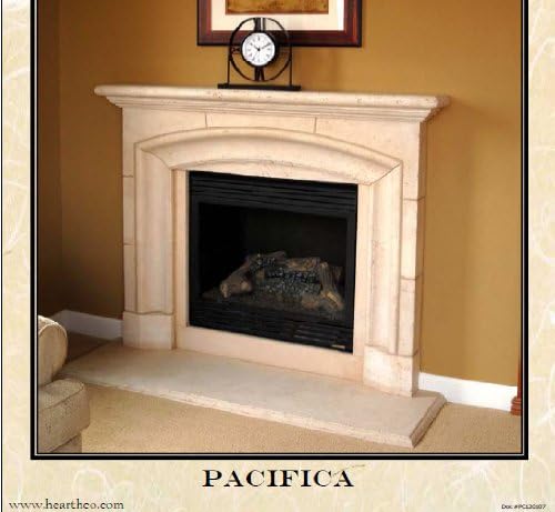 Pacifica Precast Fireplace Mantel and Surround in Paint Grade Gypsum