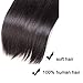 YIROO Brazilian Virgin Straight Hair Weave 3 Bundles 9A 100% Unprocessed Brazilian Virgin Human Hair Weave Extensions Natural Color 95-100g/pc (8 10 12 inch)