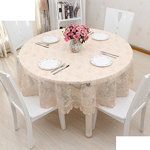European-style two-tier lace tablecloth/Organdy fashion simple cloth/ rose-embroidered round table cloth/ table cloth-A 60x180cm(24x71inch)