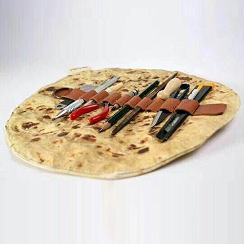 CMrtew Simulation Pizza Biscuits Stationery Collection Bag The Latest Imitation Pancake Pizza Tool Rolled Collection Bag