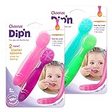 ChooMee - 100% Silicone Starter Spoon | Dual Flex - Firm Handle and Soft Spoon, Bends With Every Bowl | 4 CT | Four Colors