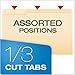 Pendaflex Manila Legal Size File Folders - 1/3-Cut Tabs in Left, Center, Right Positions for Easy Labeling - Manila Folders Ideal for Office, Home Office & Filing Cabinets, 100 Folders (Pack of 1)