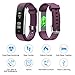 LETSCOM Fitness Tracker with Heart Rate Monitor, Slim and Smart Activity Tracker Watch with Sleep Monitor, Step Counter and Calorie Counter, IP67 Waterproof Pedometer Watch for Kids Women Men
