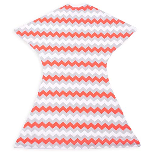 Chevron Coral Swaddle Transition Zipadee-Zip, Small 4-8 Months (12-19 lbs, 25-29 inches)