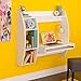 Prepac Floating Desk with Storage and Keyboard Tray, White