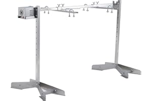 Garvee 46-inch Heavy-Duty Rotisserie Grill Kit, 132LB Capacity Stainless Steel Pig Roaster with 50W Motor, Adjustable Height 