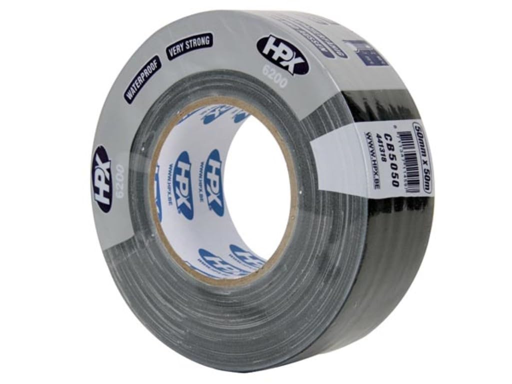 HPX VDLHPX5050B2 0.05 x 50 m Professional Cloth Tape - Black