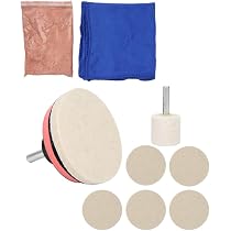 Kit Polissage Pare-Brise Voiture - Oxyde De Cérium 100g + Tampons Laine - Réparation Rayures
