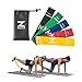 ZELUS Exercise Resistance Loop Bands - Set of 5 – Exercise Workout Bands for Daily Workout, Pilates, Yoga, Rehab & Physical Therapy with Carry Bag