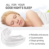 Mouth Guard for Grinding Teeth, Snoring Mouthpiece, Night Guards for Teeth Grinding, Snoring Solution, Dental TMJ Mouth and Bite Guard for teeth grinding, to Give You a Good Night's Sleep (white)