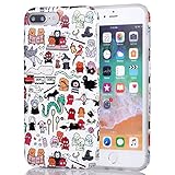 iPhone 8 Plus Case with IMD Technology [Anti-Scratch] [Anti-Slip] [Ultra-Thin] [Supports Wireless Charging] for Apple iPhone 7 Plus/iPhone 8 Plus (Kawaii Harry Potter Doodle)