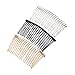 Linsoir Beads Simple Design 20 Teeth Hair Combs Pin 6pcs/lot 3.6cmX7.5cm Gold Color
