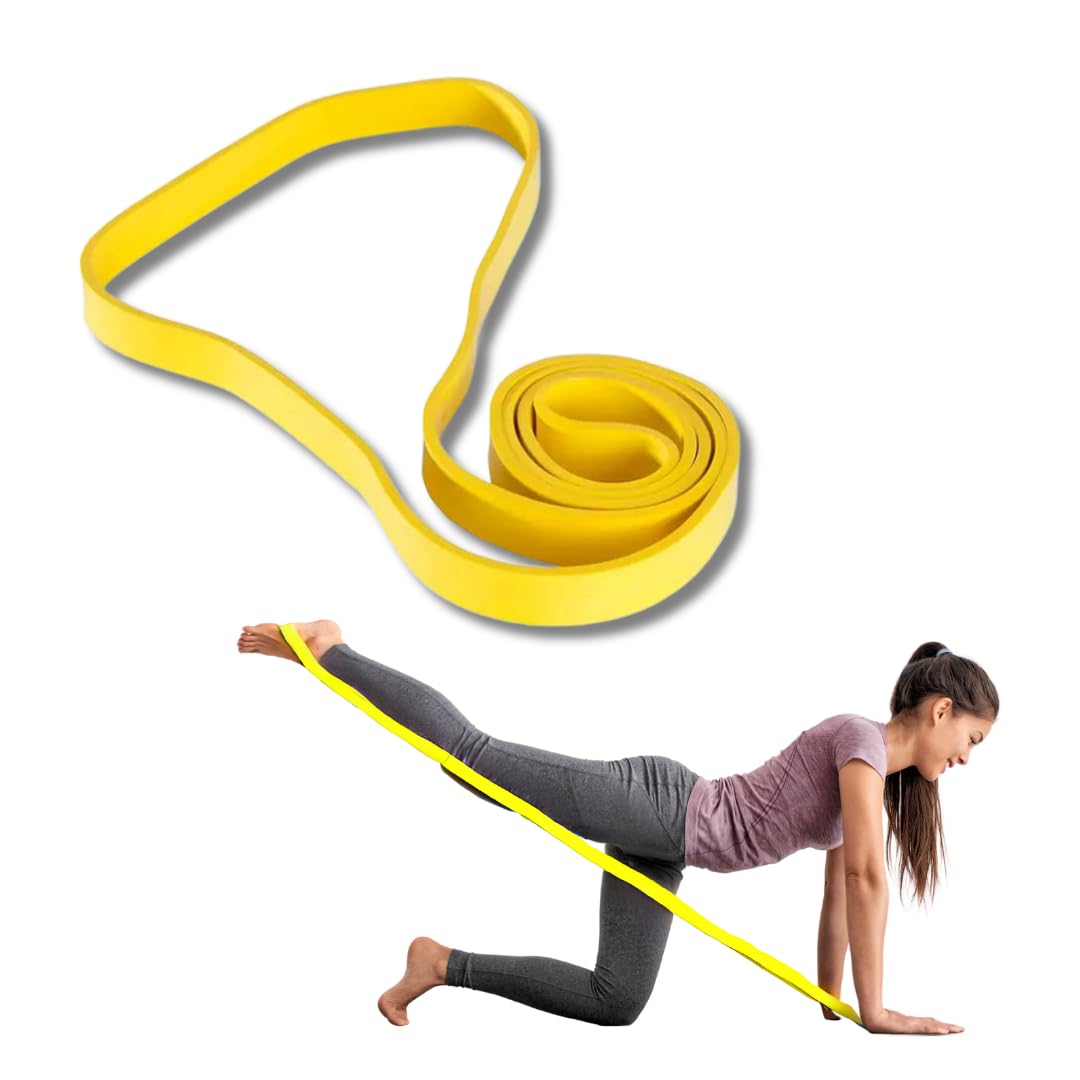 Resistance Bands Yellow 5-15 lb / 2-7 kg FFitness - 0.8 cm | Fitness Bands for Pilates, Yoga