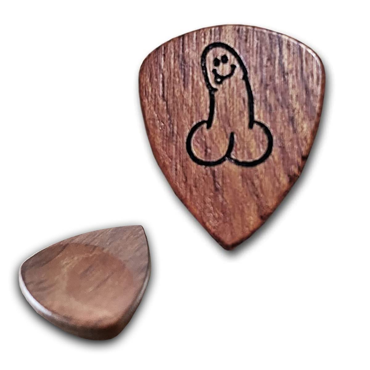 DickPicks - Hard & Durable Long Lasting Natural Wood Guitar Plectrum (Dick Pick Only)