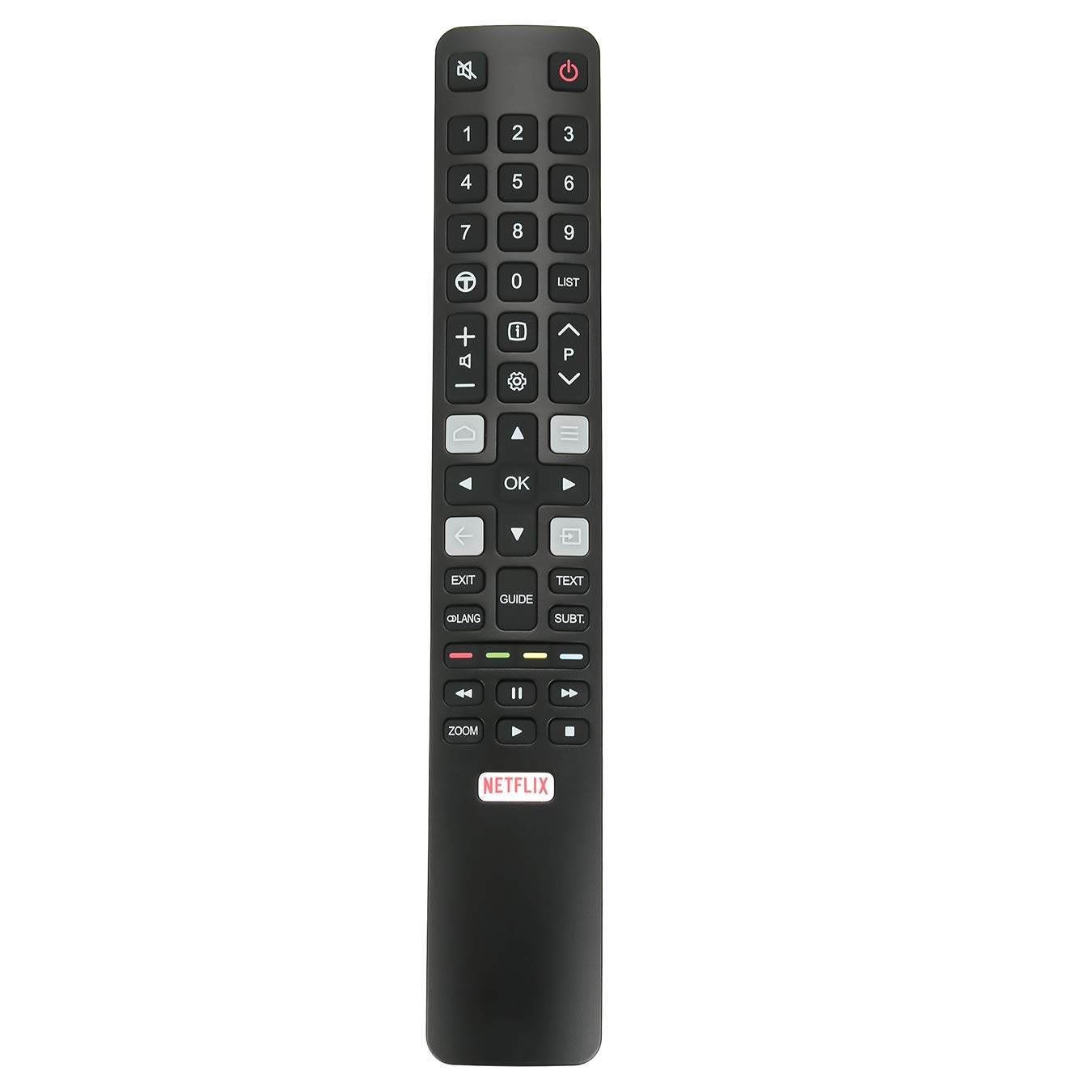 VINABTY ARC802N YUI1 Replacement Remote Control Fit for TCL TV U65P6046 49S6800FS 43S6800FS 40S6800FS 32S6800S S6800 Series P4/P6/C4/C6/C8/X4/X7/P8M Series