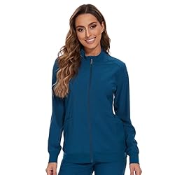COZYFIT Scrub Jackets for Woman, Zip Front Nurse