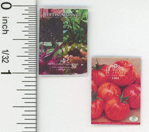 Dollhouse Miniature Set of 2 Seed Catalogs by Tiny Details