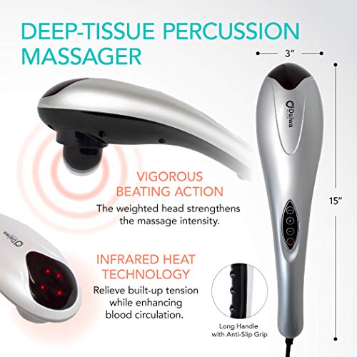 Daiwa Felicity Tapping Pro Deep-Tissue Electric Hand Held Percussion Full Body Personal Massager (Sliver AC Power)