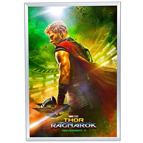 Movie Poster Frame 24x36 Inches, Silver SnapeZo 1.25