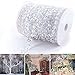 WOAIWO-Q 99FT--Clear Diamond Garland Strands Crystal Beads for Home Christmas Decoration Wedding Decoration (White.PACK OF 2)