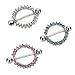 2pcs Circle of Life Nipplerings Clear Red Blue Gems Shields 14G