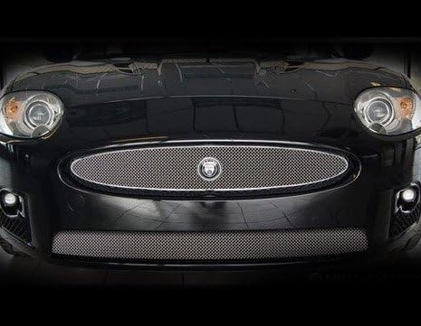Mina Gallery Factory OE Style Upper Mesh Grille Replacement w Emblem for Jaguar XKR 2007-2011