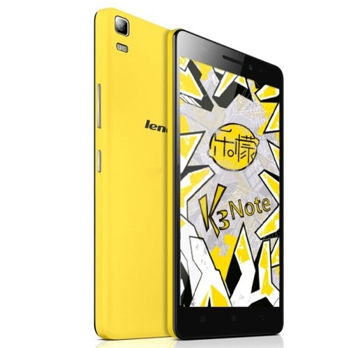 Lenovo Lemon K3 Note K50-T5 5.5 Inch Android 5.0 Unlocked Smartphone, MT6752 Octa Core 1.7GHz, 2GB RAM + 16GB ROM GSM & WCDMA & FDD-LTE (Yellow)