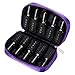 Hipiwe Essential Oils Travel Bag Perfect Carrying Case Storage Bag Organizer for Oil Bottles - Holds 10 Bottles of 5ml, 10ml, 15ml (Purple)