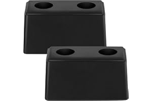 Flutesan 4 Pcs Rubber Bumper Pads 6 x 3.15 x 3 Inch Dock Bumpers Automotive Blocks Rubber Bump Stop Black Guards Dock Buffer for Truck and Trailer Protection, Equipment and Delivery Bays